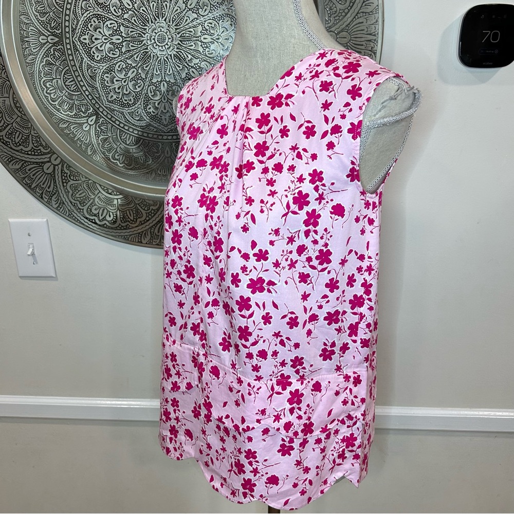 Oscar de la Renta pink on pink floral top - Size 14Y - Picture 7 of 10